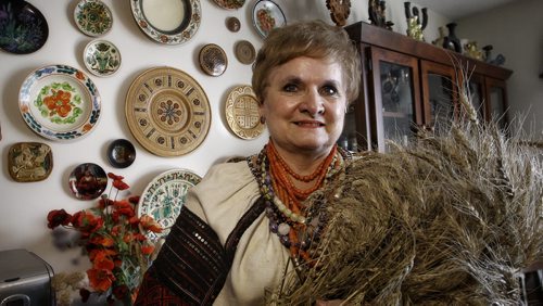 Winnipegger Orysia Tracz wrote a book on the pre-Christian roots of Ukrainian Christmas traditions.  151203 December 03, 2015 Mike Deal / Winnipeg Free Press