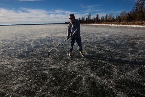 The whole of Clear Lake has frozen flat and almost perfectly clear which many are saying is a very rare event. 151207 - Monday, December 7, 2015 -  MIKE DEAL / WINNIPEG FREE PRESS