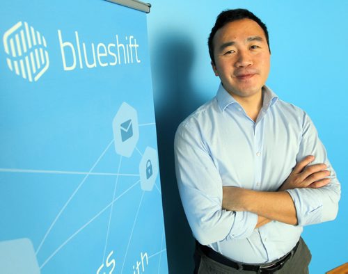 WINNIPEG, MB - blueshift biz - Jason The from blueshift poses for a photo at his Exchange District office. BORIS MINKEVICH / WINNIPEG FREE PRESS DEC 7, 2015