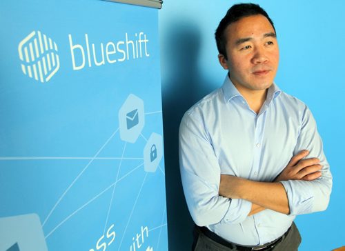 WINNIPEG, MB - blueshift biz - Jason The from blueshift poses for a photo at his Exchange District office. BORIS MINKEVICH / WINNIPEG FREE PRESS DEC 7, 2015