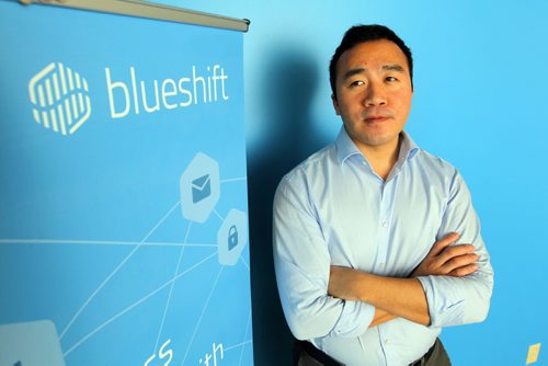 WINNIPEG, MB - blueshift biz - Jason The from blueshift poses for a photo at his Exchange District office. BORIS MINKEVICH / WINNIPEG FREE PRESS DEC 7, 2015