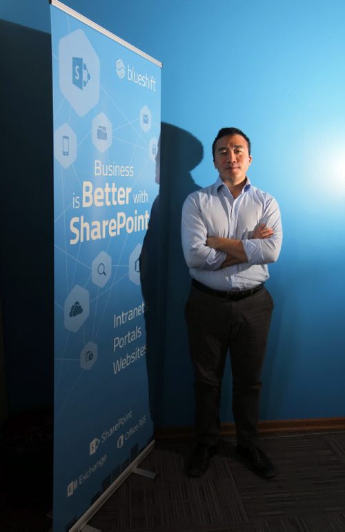 WINNIPEG, MB - blueshift biz - Jason The from blueshift poses for a photo at his Exchange District office. BORIS MINKEVICH / WINNIPEG FREE PRESS DEC 7, 2015