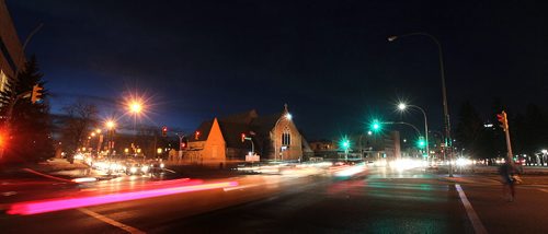 All Saints Anglican Church sdits at the corner of Broadway and Osborne Tuesday evening. See Randy Turner's tale. December 8, 2015 - (Phil Hossack / Winnipeg Free Press)