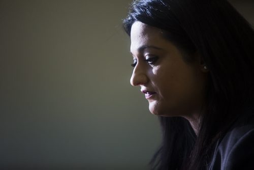 Liberal leader Rana Bokhari in an interview at her office on Broadway in Winnipeg on Wednesday, Dec. 9, 2015.  (Mikaela MacKenzie/Winnipeg Free Press)