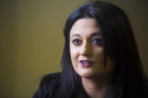 Liberal leader Rana Bokhari in an interview at her office on Broadway in Winnipeg on Wednesday, Dec. 9, 2015.  (Mikaela MacKenzie/Winnipeg Free Press)