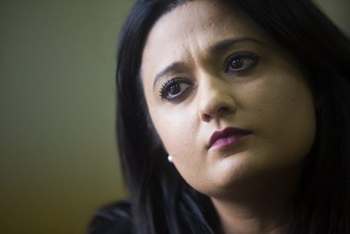 Liberal leader Rana Bokhari in an interview at her office on Broadway in Winnipeg on Wednesday, Dec. 9, 2015.  (Mikaela MacKenzie/Winnipeg Free Press)