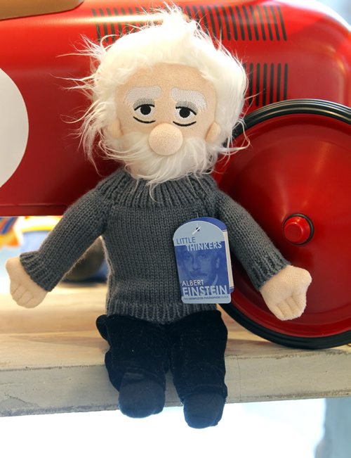 INTERSECTION - Annual goofy gift guide- Moule, 443 Academy Rd.- Little Thinkers. A collection of plush toys shaped like historical figures - Albert Einstein. BORIS MINKEVICH / WINNIPEG FREE PRESS DEC 10, 2015