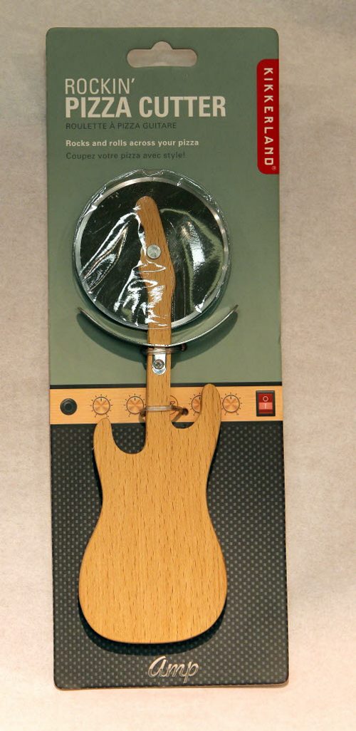 INTERSECTION - Annual goofy gift guide- Creative Paper Gallery, 1437 Corydon Ave. -  Guitar pizza cutter. BORIS MINKEVICH / WINNIPEG FREE PRESS DEC 10, 2015