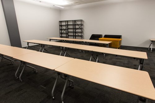A tour of the new Winnipeg Police Service Headquarters at 245 Smith Street. One of many classrooms in the new building, the Police Academy will be housed located at the new HQ. 151214 - Monday, December 14, 2015 -  MIKE DEAL / WINNIPEG FREE PRESS