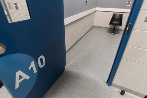 A tour of the new Winnipeg Police Service Headquarters at 245 Smith Street. An interview room with a chair bolted to the floor. 151214 - Monday, December 14, 2015 -  MIKE DEAL / WINNIPEG FREE PRESS