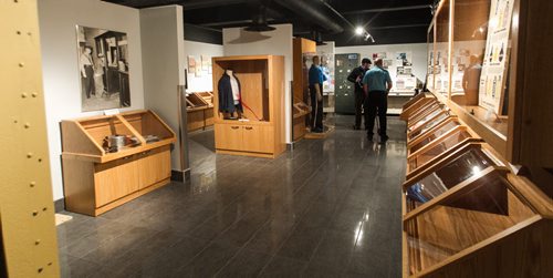 A tour of the new Winnipeg Police Service Headquarters at 245 Smith Street. Some of the displays in the new Police Museum which will open for the public in the summer. 151214 - Monday, December 14, 2015 -  MIKE DEAL / WINNIPEG FREE PRESS