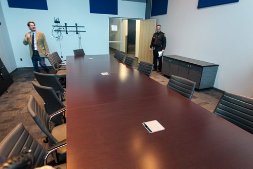 A tour of the new Winnipeg Police Service Headquarters at 245 Smith Street. The executive boardroom. 151214 - Monday, December 14, 2015 -  MIKE DEAL / WINNIPEG FREE PRESS