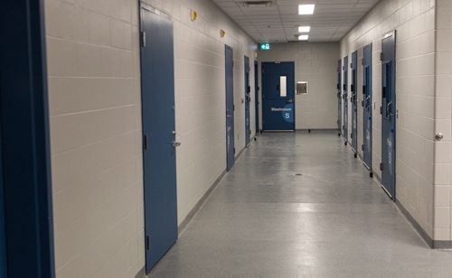 A tour of the new Winnipeg Police Service Headquarters at 245 Smith Street. Holding/interview rooms where prisoners are taken while being entered into the system at the Central Processing Unit. 151214 - Monday, December 14, 2015 -  MIKE DEAL / WINNIPEG FREE PRESS