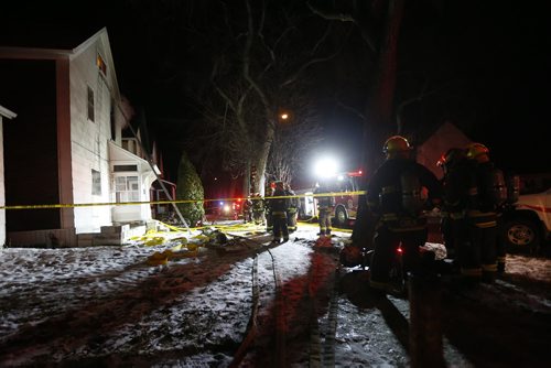 December 14, 2015 - 151214  -  Emergency crews were called to a fire at 354 Elgin Monday, December 14, 2015.  John Woods / Winnipeg Free Press