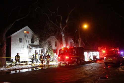 December 14, 2015 - 151214  -  Emergency crews were called to a fire at 354 Elgin Monday, December 14, 2015.  John Woods / Winnipeg Free Press