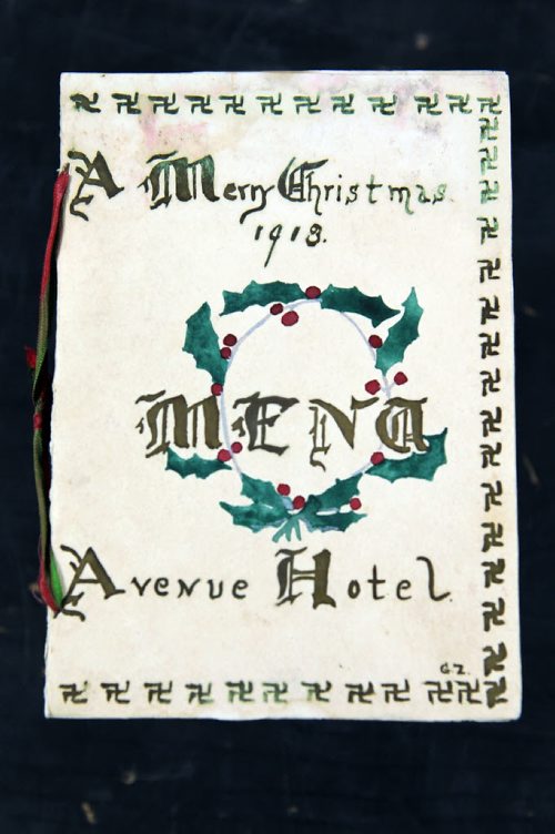 ARCHIVE CHRISTMAS - Christmas day menu -1913- McCall Collection. BORIS MINKEVICH / WINNIPEG FREE PRESS DEC 15, 2015