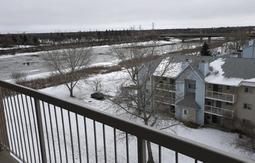 Homes. 80 Plaza Drive, Suite 2705.  River view from the balcony.The realtor is Glen MacAngus.  Todd Lewys story Wayne Glowacki / Winnipeg Free Press Dec. 15   2015