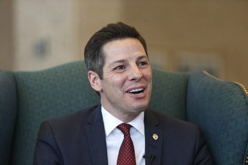 Mayor Brian Bowman at Winnipeg City Hall for year in review. Aldo Santin story.Wayne Glowacki / Winnipeg Free Press Dec. 16   2015