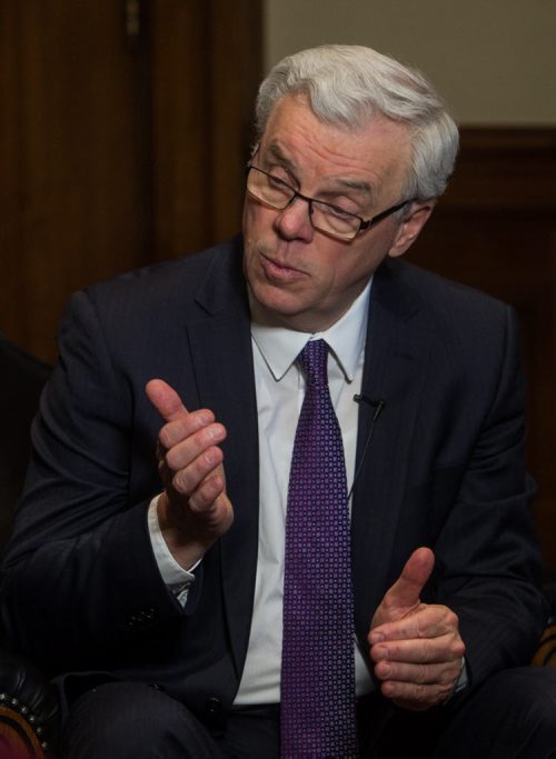 Manitoba Premier Greg Selinger during his year end interview with reporter Larry Kusch. 151215 - Tuesday, December 15, 2015 -  MIKE DEAL / WINNIPEG FREE PRESS