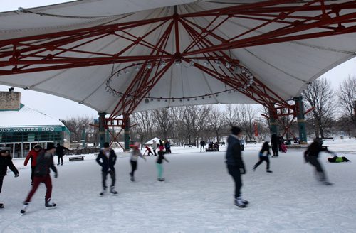 Forks Canopy Skating rink as part of Arctic Glacier Winter Park is now open today- - Standup Photo- Dec 21, 2015    (JOE BRYKSA / WINNIPEG FREE PRESS)