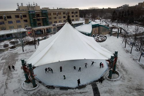 Forks Canopy Skating rink as part of Arctic Glacier Winter Park is now open today- - Standup Photo- Dec 21, 2015    (JOE BRYKSA / WINNIPEG FREE PRESS)