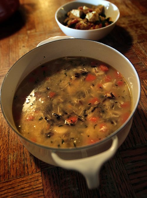 Recipe Swap - Turkey and Wild RIce soup, Se Alison Giolmore's story re: Turket Leftovers. December 21, 2015 - (Phil Hossack / Winnipeg Free Press)