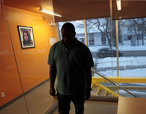 Gay refugee J.K. poses at Welcome Place Tuesday, see Carol Sanders story. December 22, 2015 - (Phil Hossack - Winnipeg Free Press)