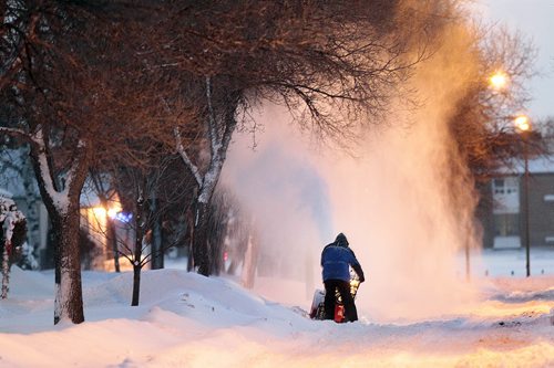Snow Clearing Illustration - There is a new app that allows the user to find an available snow plow company to clear their residential property. See story....December 23, 2015 - (Phil Hossack / Winnipeg Free Press)