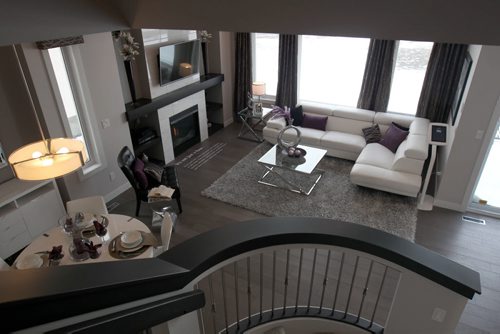 327 Stan Bailie Drive in South Point a A & S Home-See Todd Lewys story-Living Room seen from second level- Dec 28, 2015   (JOE BRYKSA / WINNIPEG FREE PRESS)