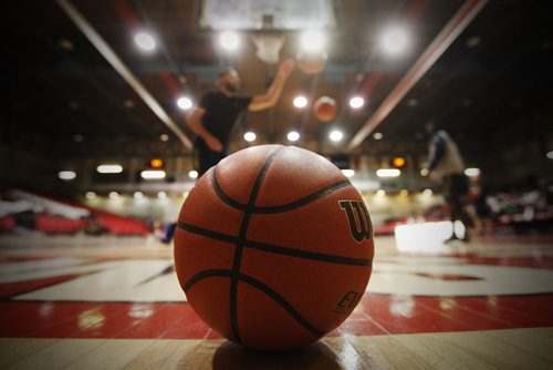 December 28, 2015 - 151228  - Northern Alberta Institute of Technology warm up prior to the opening game against the University of Winnipeg at the Wesmen Classic Monday, December 28, 2015.  John Woods / Winnipeg Free Press