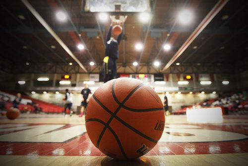 December 28, 2015 - 151228  - Northern Alberta Institute of Technology warm up prior to the opening game against the University of Winnipeg at the Wesmen Classic Monday, December 28, 2015.  John Woods / Winnipeg Free Press