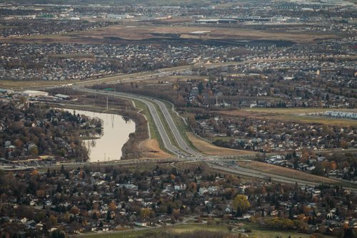 Winnipeg skyline aerial photos for the Red, Assiniboine, La Salle, and Seine River Project. Chief Peguis Trail. 151026 - Monday, October 26, 2015 -  MIKE DEAL / WINNIPEG FREE PRESS
