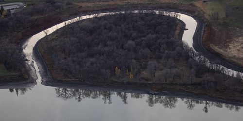 Winnipeg skyline aerial photos for the Red, Assiniboine, La Salle, and Seine River Project. 151026 - Monday, October 26, 2015 -  MIKE DEAL / WINNIPEG FREE PRESS