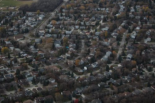 Winnipeg skyline aerial photos for the Red, Assiniboine, La Salle, and Seine River Project. 151026 - Monday, October 26, 2015 -  MIKE DEAL / WINNIPEG FREE PRESS