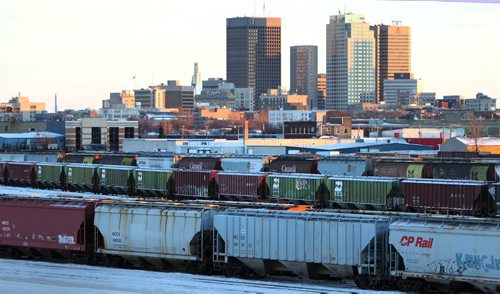 View of the CP rail yards in Winnipeg's North End.   Jan 01, 2016 Ruth Bonneville / Winnipeg Free Press