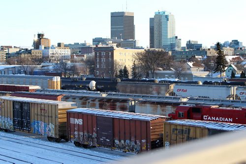View of the CP rail yards in Winnipeg's North End.   Jan 01, 2016 Ruth Bonneville / Winnipeg Free Press