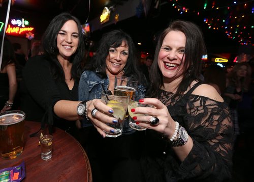 From left, Angele Prefontaine, Karen Henry and Marion Birch enjoy themselves at the Palomino Club on Jan. 2, 2016. It was the last night for the West End bar. Photo by Jason Halstead/Winnipeg Free Press
