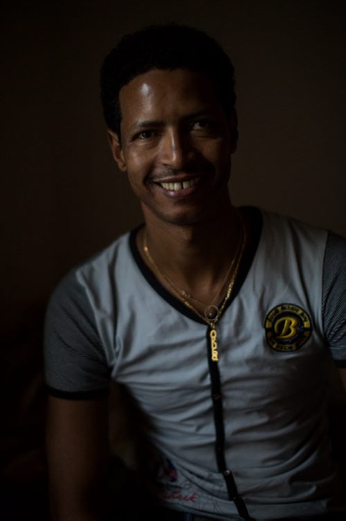 Simon Hagos, at his apartment of Broadway is an Eritrean refugee who arrived in January 2015. 160104 - Monday, January 4, 2016 -  MIKE DEAL / WINNIPEG FREE PRESS