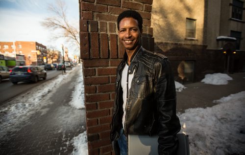 Simon Hagos, at his apartment of Broadway is an Eritrean refugee who arrived in January 2015. 160104 - Monday, January 4, 2016 -  MIKE DEAL / WINNIPEG FREE PRESS