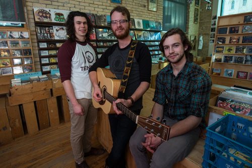 Members of the band The Middle Coast, (l-r) Liam Duncan, Dylan MacDonald, and Roman Clarke after performing for the Exchange Sessions. 160104 - Monday, January 4, 2016 -  MIKE DEAL / WINNIPEG FREE PRESS