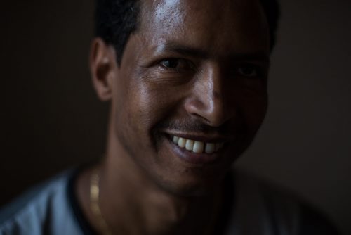 Simon Hagos, at his apartment of Broadway is an Eritrean refugee who arrived in January 2015. 160104 - Monday, January 4, 2016 -  MIKE DEAL / WINNIPEG FREE PRESS