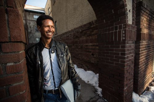 Simon Hagos, at his apartment of Broadway is an Eritrean refugee who arrived in January 2015. 160104 - Monday, January 4, 2016 -  MIKE DEAL / WINNIPEG FREE PRESS