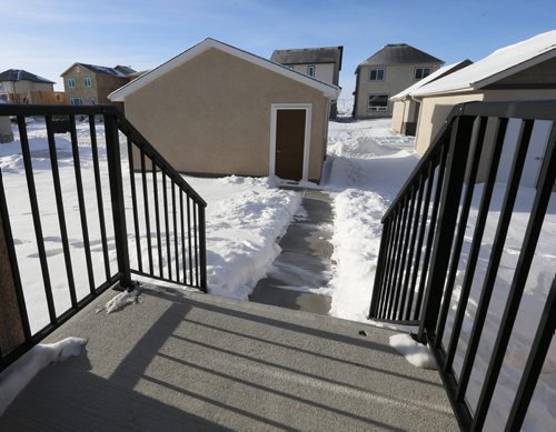 Homes. 148 Cherrywood Road in Bridgwater Trails. The view from the back door. Kensington Homes sales rep is Heather Daniels.  Todd Lewys story Wayne Glowacki / Winnipeg Free Press Jan. 4 2016
