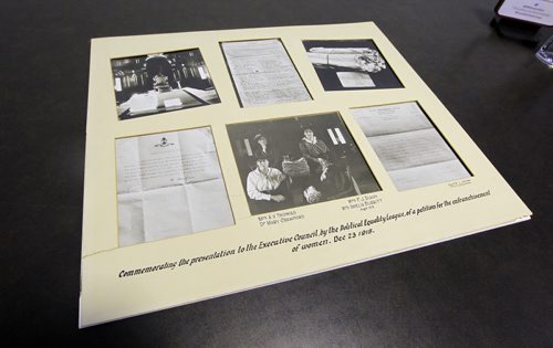 COPY PHOTOS FROM MB ARCHIVES - Montage of Political Equality League Dec. 1915. Presintation of the petition to the Leg. BORIS MINKEVICH / WINNIPEG FREE PRESS  January 7, 2016