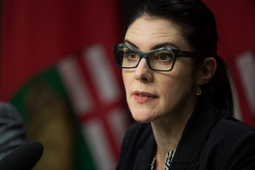 Deanne Crothers, Minister of Healthy Living and Seniors, announced the creation of a new task force to address a growing illegal use of fentanyl, a powerful synthetic opioid drug at a press conference at the Manitoba Legislative building on Wednesday.  160113 - Sunday, January 13, 2016 -  MIKE DEAL / WINNIPEG FREE PRESS