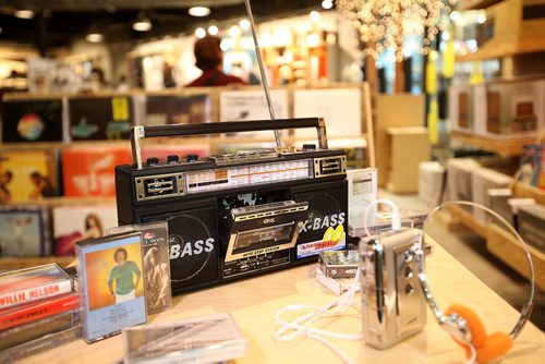 Urban Outfitters has boom boxes,, cassettes and portable cassette players (Walkman's) on sale, part of the retro movement that is becoming more popular with young people. See Geoff Kirbyson's story.   Jan 13, 2016 Ruth Bonneville / Winnipeg Free Press
