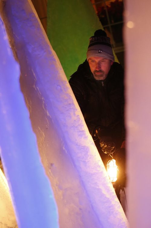 January 17, 2016 - 160117  -  David Falk creates up to 21 frozen trees every year and enjoys them with his family and friends at his birthday outside his home Sunday, January 17, 2016.  John Woods / Winnipeg Free Press