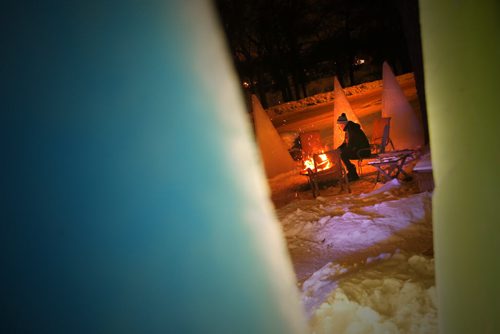 January 17, 2016 - 160117  -  David Falk creates up to 21 frozen trees every year and enjoys them with his family and friends at his birthday outside his home Sunday, January 17, 2016.  John Woods / Winnipeg Free Press