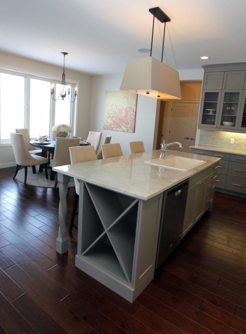 NEW HOMES - 141 Willow Creek Road in Bridgwater Trails. Kitchen island. BORIS MINKEVICH / WINNIPEG FREE PRESS January 18, 2016