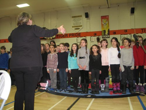 Canstar Community News Jan. 12, 2016 - Brock Corydon Choir performs the song Everybody has the Right at St. John's High School on Jan. 12 as part of the WSD Everybody has the Right mid-year check-in event. (JARED STORY/THE TIMES/CANSTAR COMMUNITY NEWS)